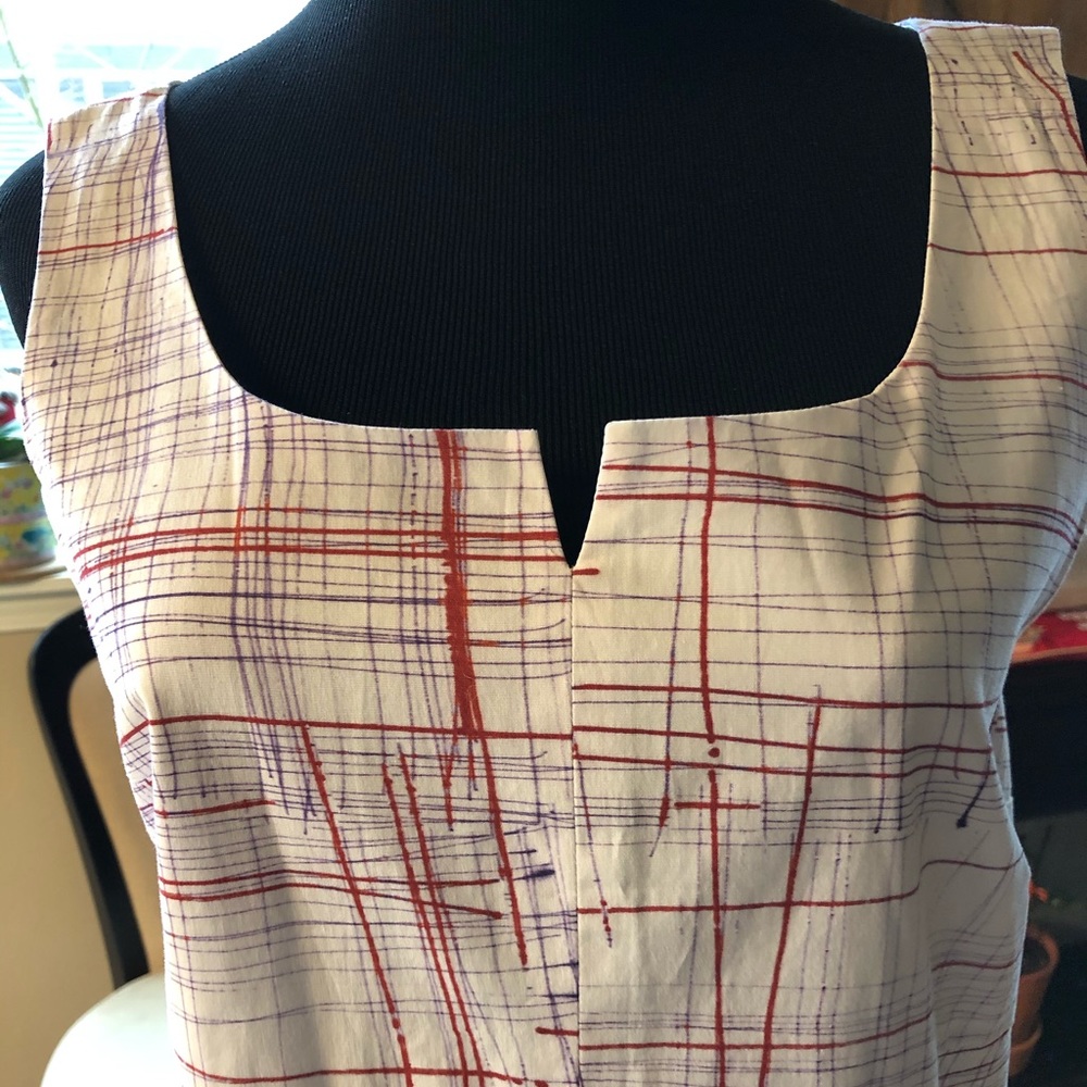 Designer cotton elastane sleeveless top